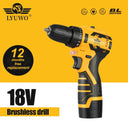 LYUWO 16.8V Cordless Brushless Electric Drill 35NM Mini