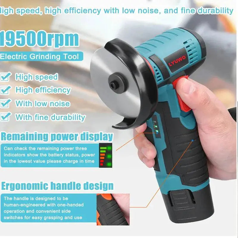 LYUWO Mini Angle Grinder Rechargeable Electric Hand Tool