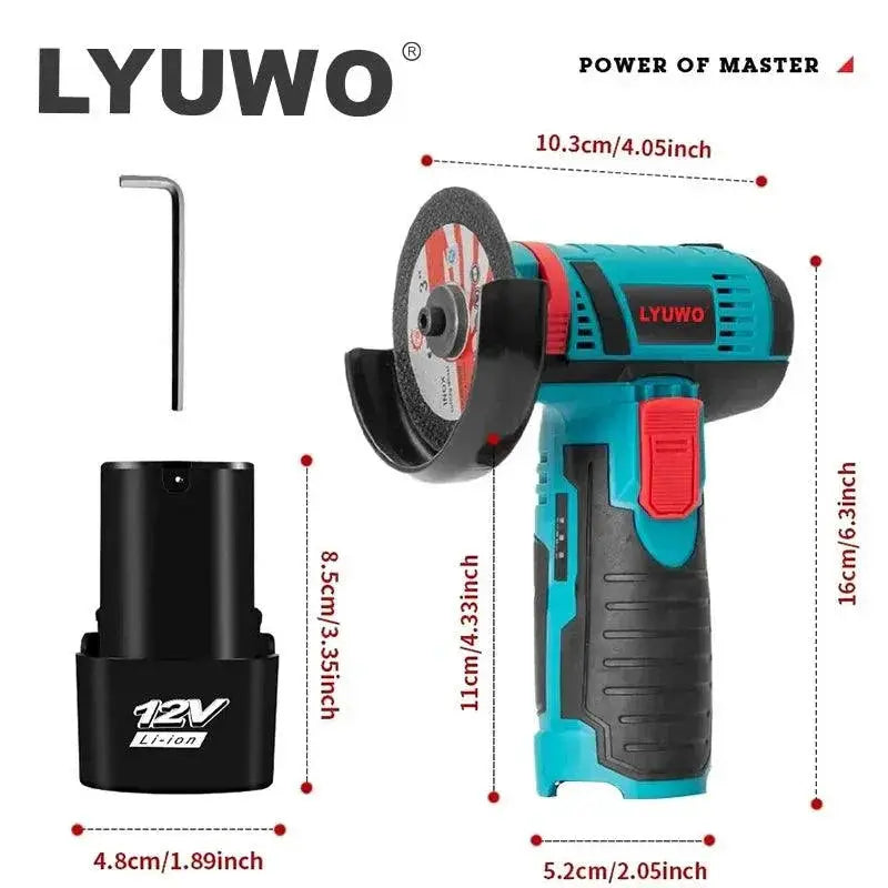LYUWO Mini Angle Grinder Rechargeable Electric Hand Tool