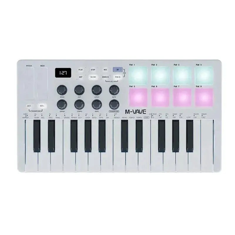 MVAVE USB MIDI Keyboard Controller 25 Keys 8 Drum Pads