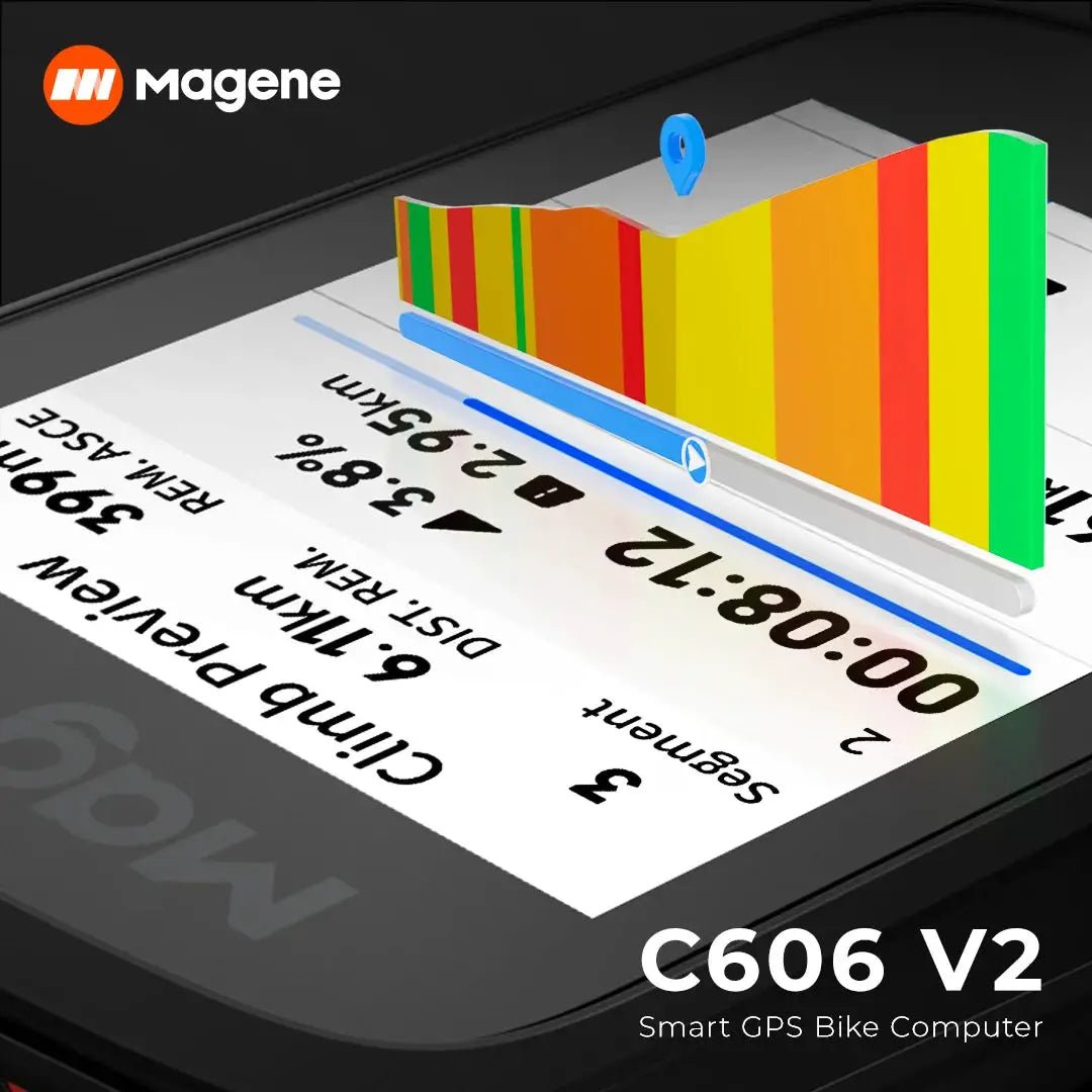 Magene C606V2 Bike Computer - Clear Nav