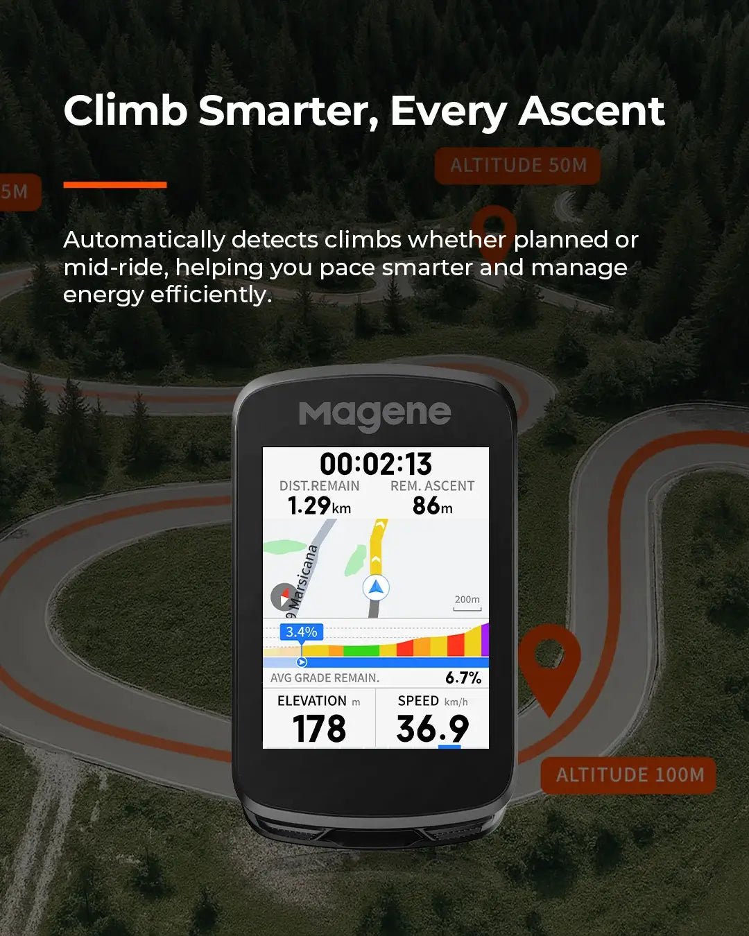 Magene C606V2 GPS Bike Computer - Nav