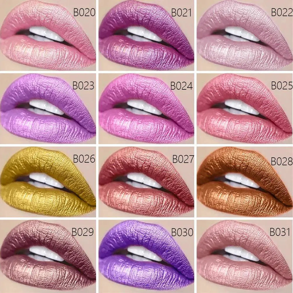 Magic Pink Glitter Lipstick Set With Matte Velvet Shades