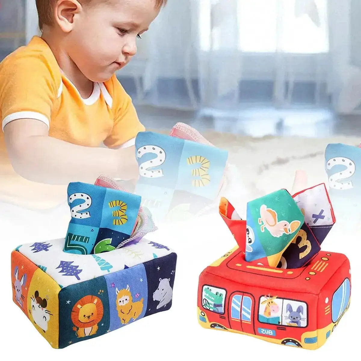 Magic Tissue Box Sensory Toy For Baby Learning Play