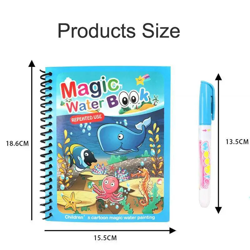 Magic Water Drawing Book For Kids Reusable Mess Free Fun