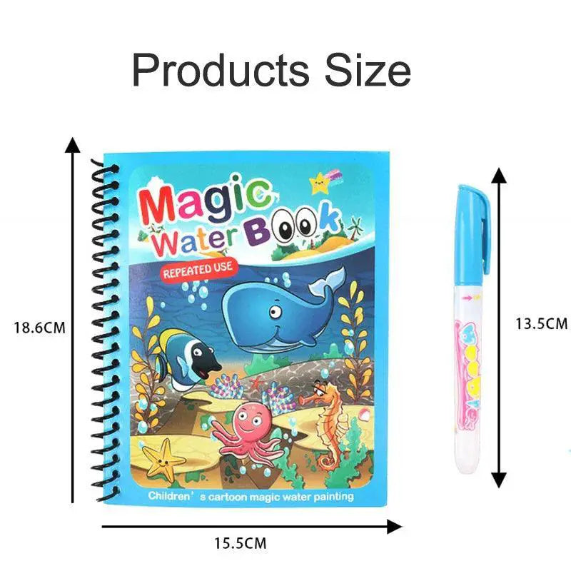 Magic Water Drawing Book Reusable Montessori Toy For Kids