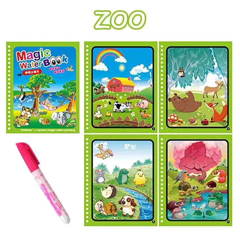 Magic Water Drawing Montessori Coloring Book Reusable Toy
