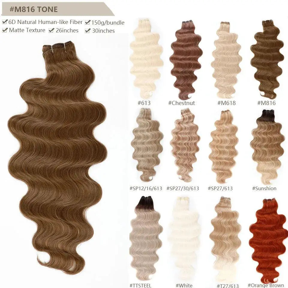 Magicae Ombre Blonde Hair Extensions 30 Inch Wave Ponytail
