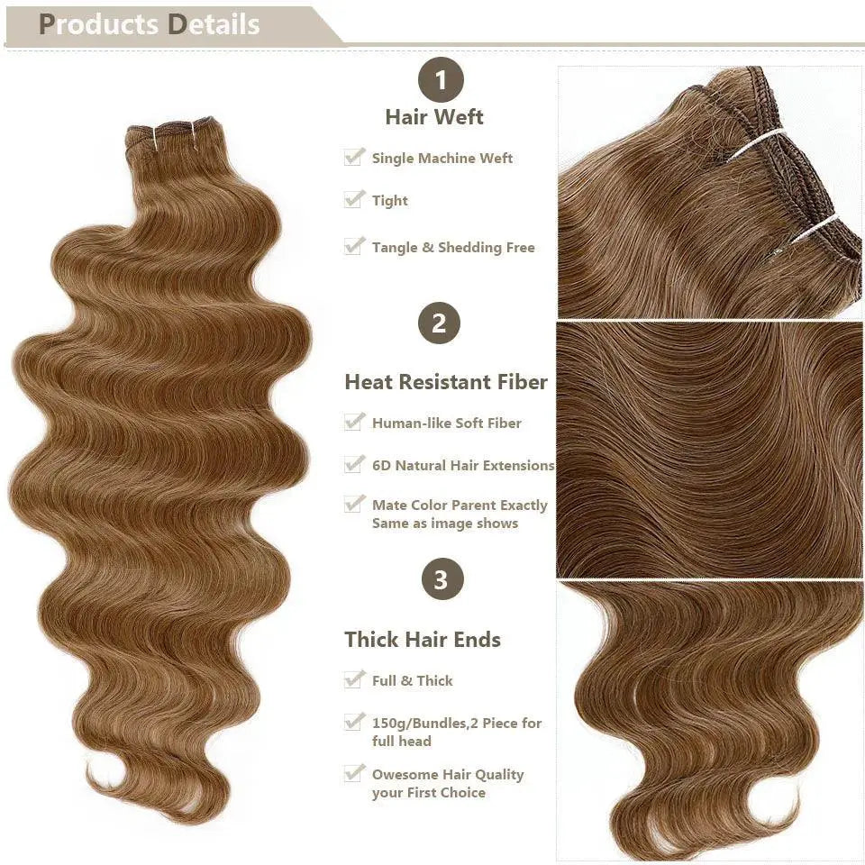 Magicae Ombre Blonde Hair Extensions 30 Inch Wave Ponytail