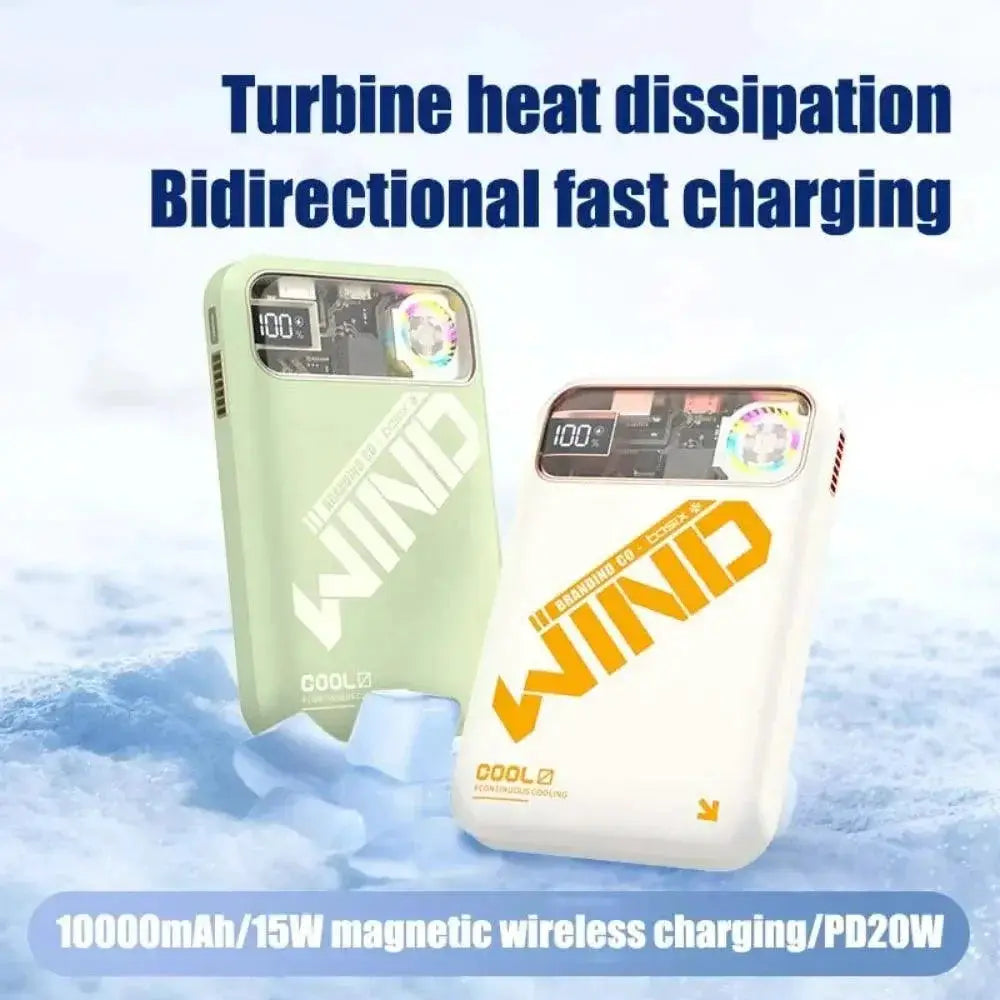 Magnetic 10000mAh Wireless Power Bank With Cooling Feature