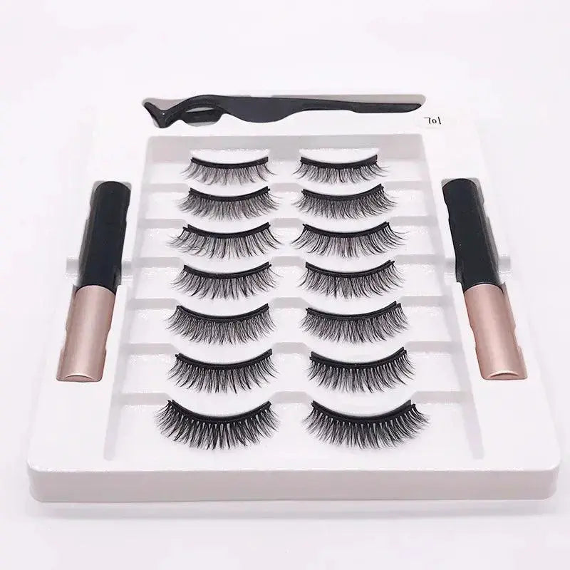 Magnetic Eyelash Kit With Synthetic Lashes For Glam Eyes