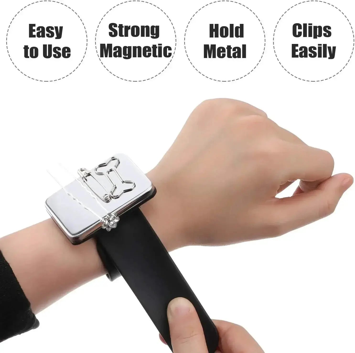 Magnetic Hairpin Holder Wristband For Styling Tools