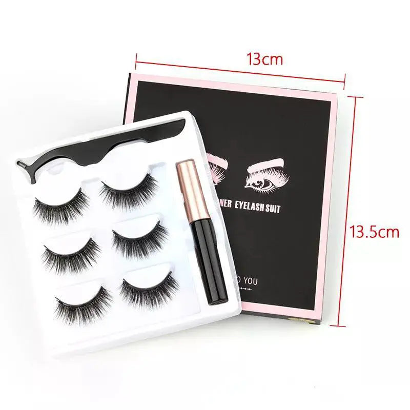 Magnetic Mink Eyelashes With Waterproof Eyeliner Tools
