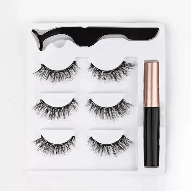 Magnetic Mink Eyelashes With Waterproof Eyeliner Tools