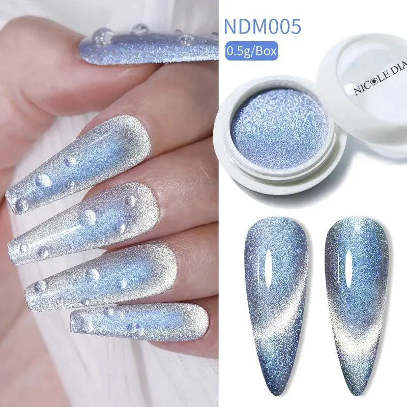 Nicole Diary Cat Eye Nail Powder Chrome — M003