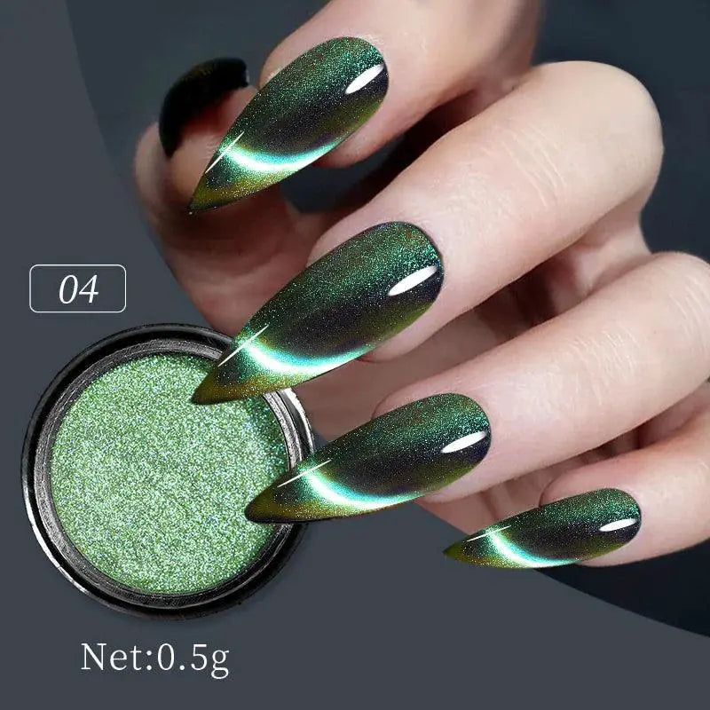 Nicole Diary Cat Eye Nail Powder Chrome — ZG006