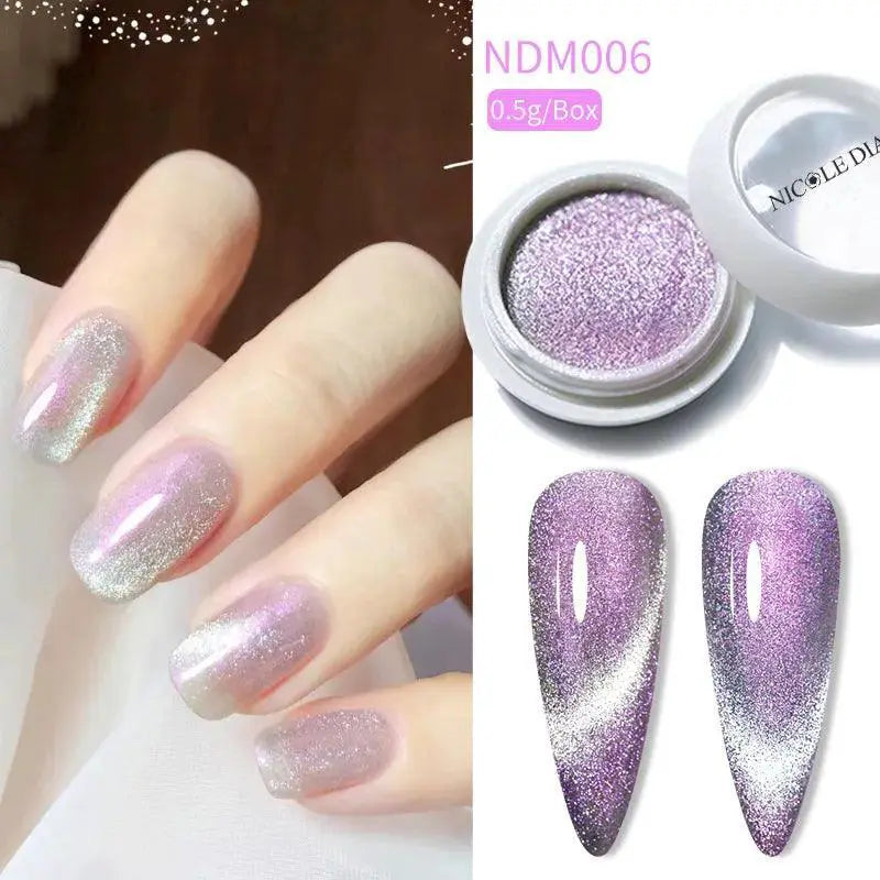 Nicole Diary Cat Eye Nail Powder Chrome — M001