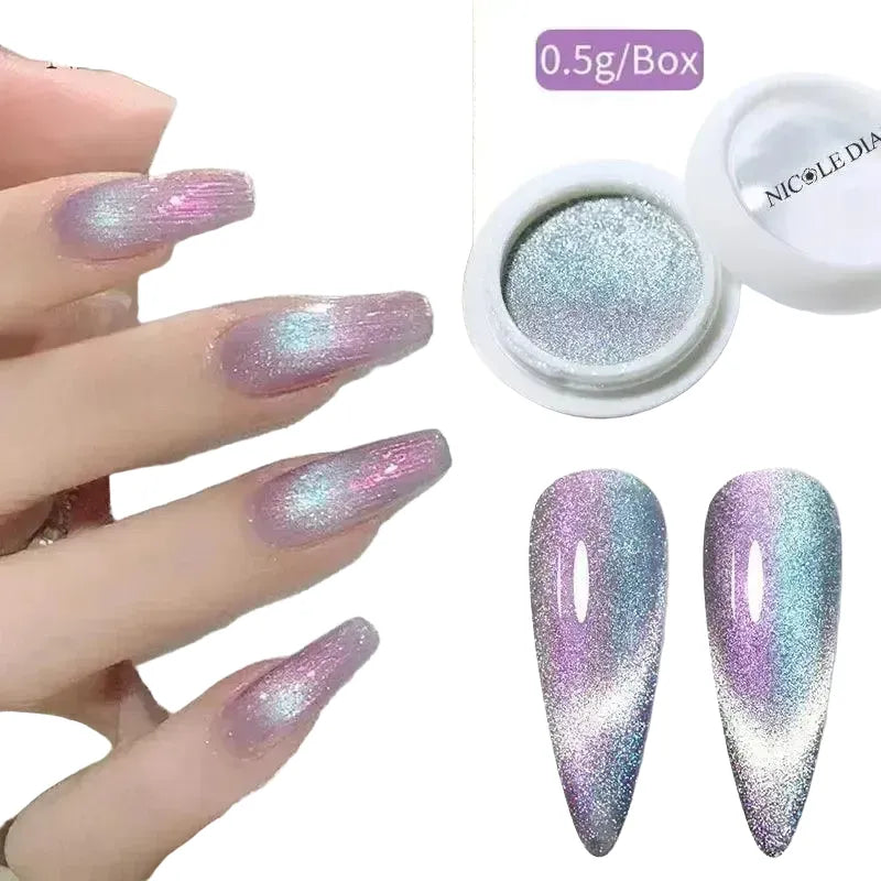 Nicole Diary Cat Eye Nail Powder Chrome — NDM003
