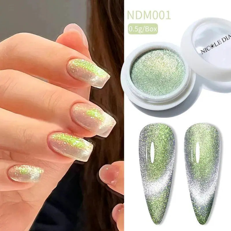 Nicole Diary Cat Eye Nail Powder Chrome — M002