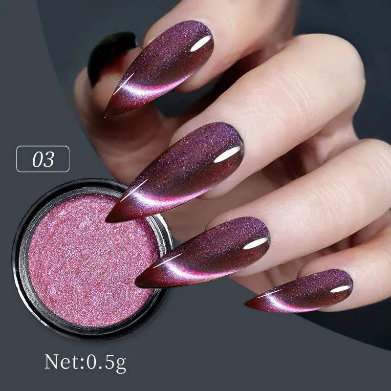 Nicole Diary Cat Eye Nail Powder Chrome — ZG004