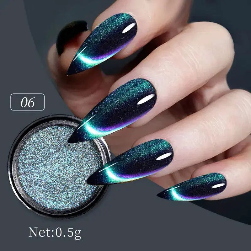 Nicole Diary Cat Eye Nail Powder Chrome — ZG007
