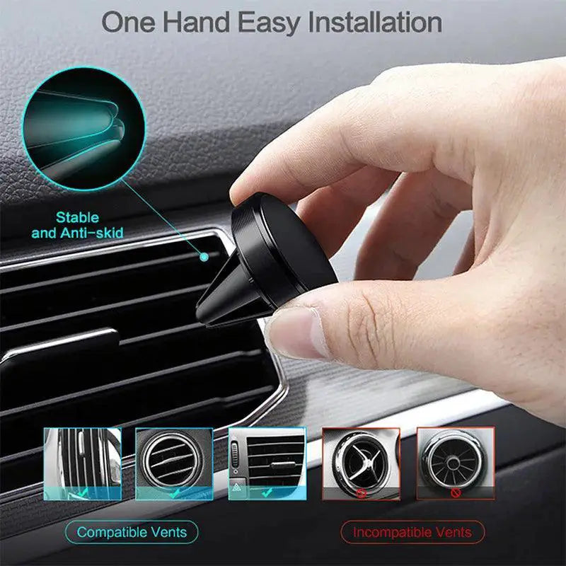 Magnetic Phone Holder Secure Magnet Stand With 360 Rotation