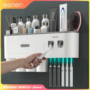 Magnetic Toothbrush Holder Stylish Bathroom Organizer