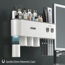 Magnetic Toothbrush Holder Stylish Bathroom Organizer