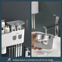Magnetic Toothbrush Holder Stylish Bathroom Organizer