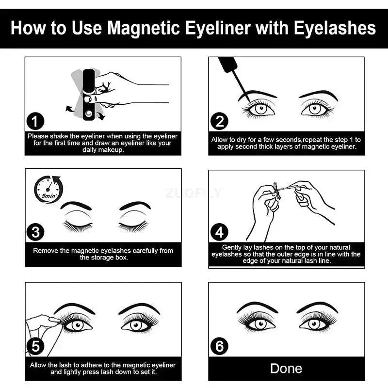 Magnetic Waterproof Liquid Eyeliner for Effortless Lash