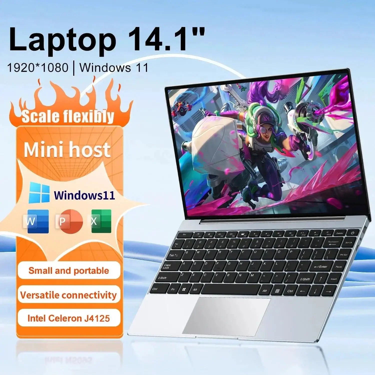 MaiChai Laptop 14.1 Inch Intel Celeron J4125 6GB RAM 1TB SSD