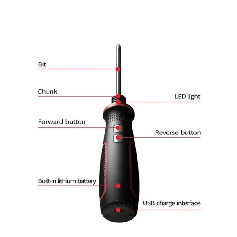 Maizhe USB Rechargeable Electric Screwdriver With LED Light