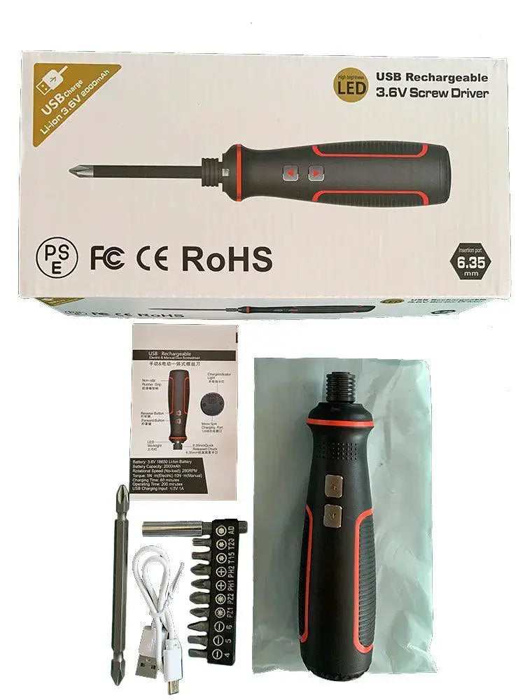 Maizhe USB Rechargeable Electric Screwdriver With LED Light