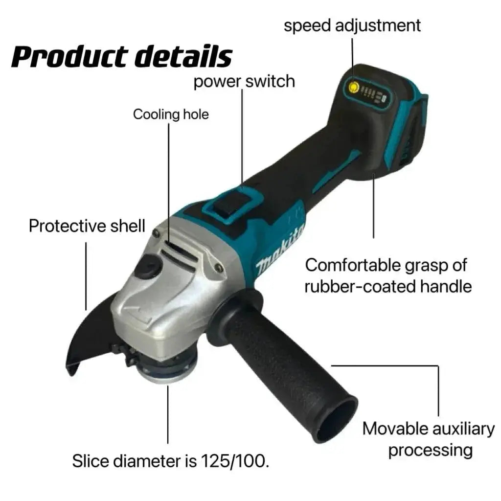 Makita 18V Brushless Grinder Grinding Machine Power Tool