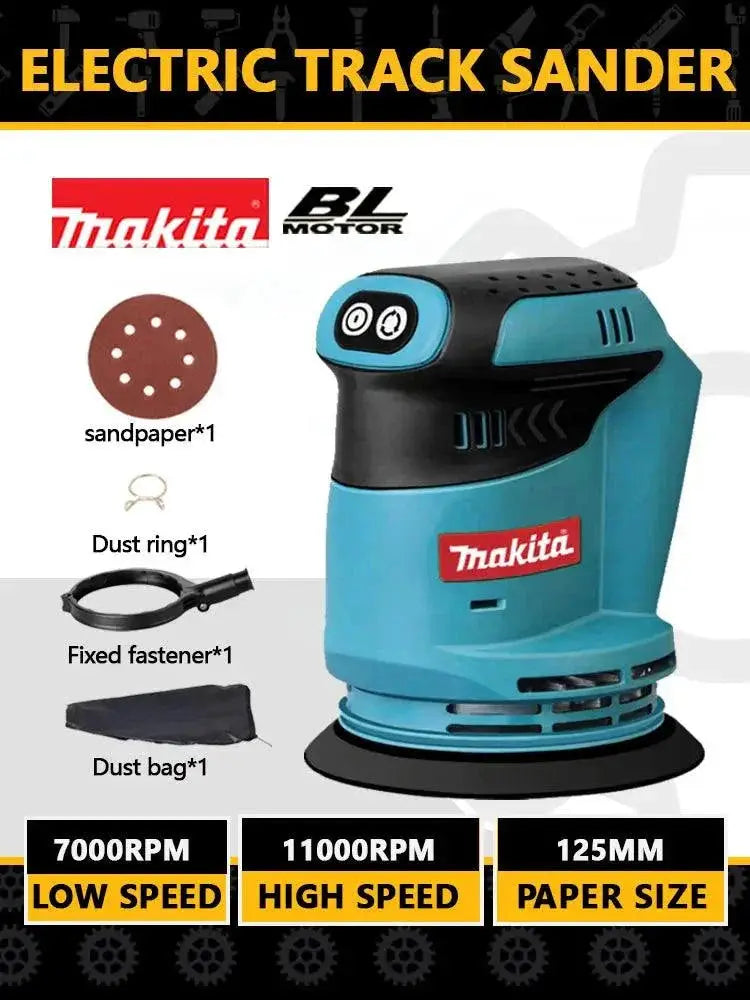 Makita 125mm 3 Speed Brushless Orbital Sander 18V Tool