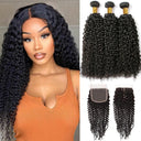 Malaysian Water Wave Hair Bundle Set Luxe Virgin Curly Frontal