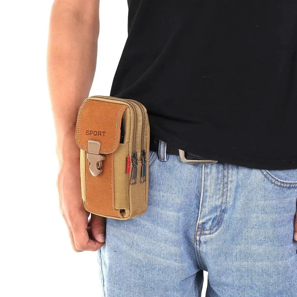 Mens Tactical Belt Pouch For Mobile Phone Waist Pack