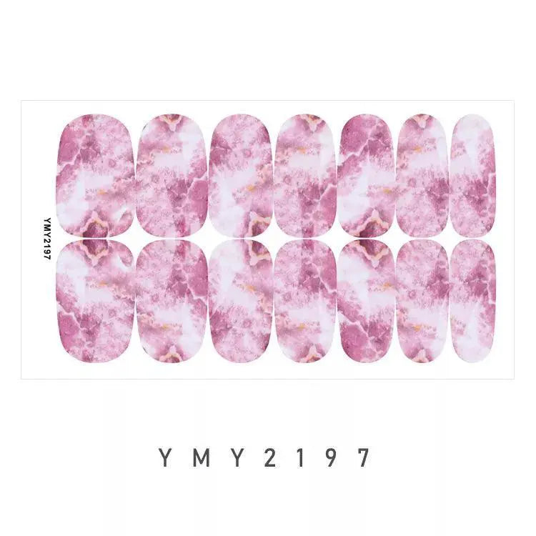 Marble Smudge Starry Nail Art Decals Set DIY Laser Stickers