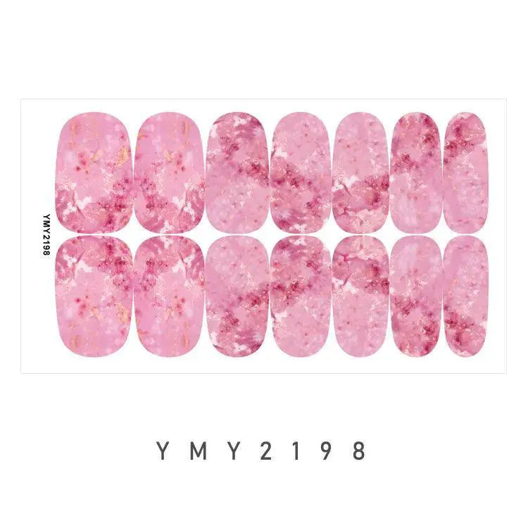 Marble Smudge Starry Nail Art Decals Set DIY Laser Stickers
