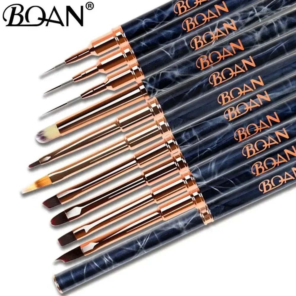 Marbled Nail Brush Kit For Professional Nail Artistry Tools