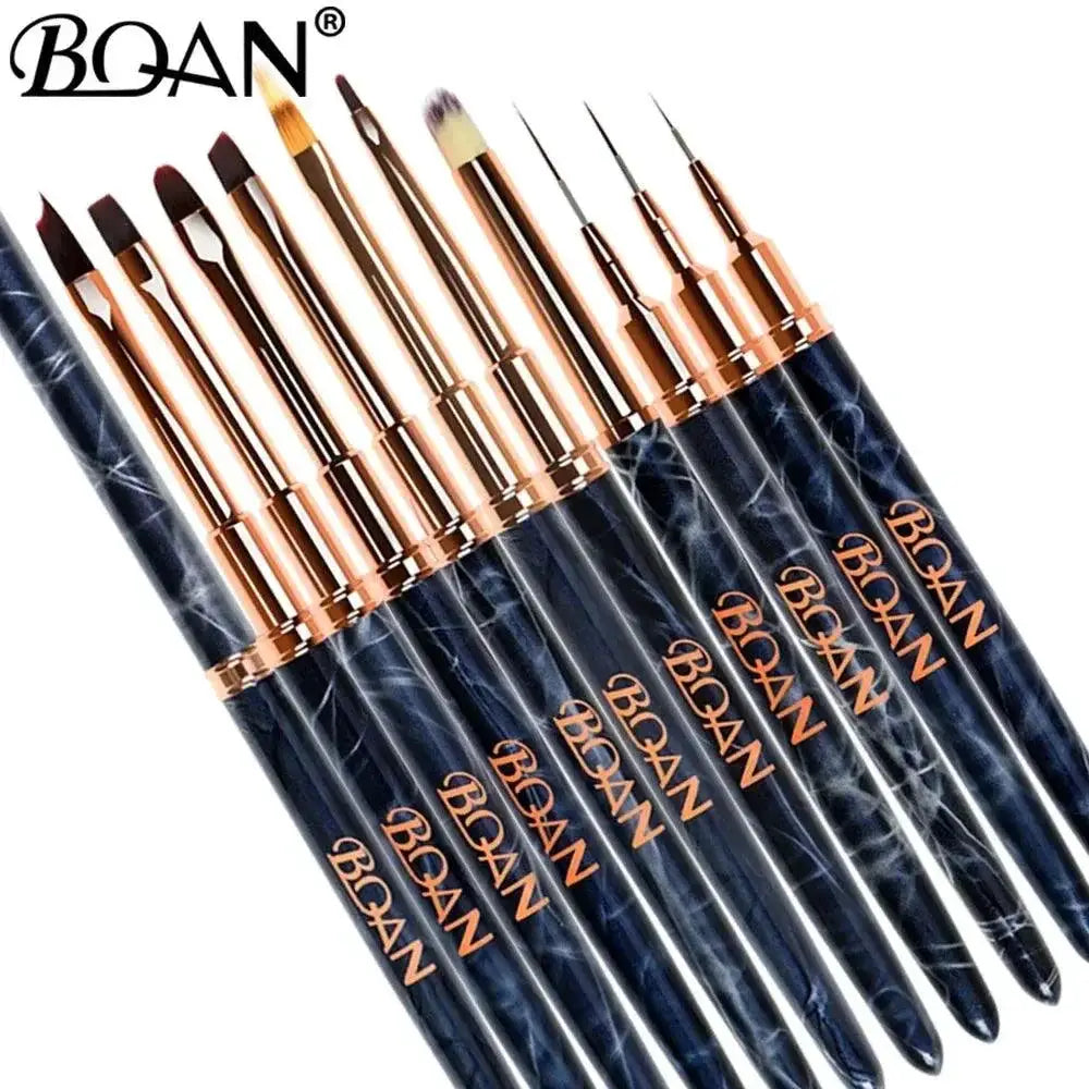 Marbled Nail Brush Kit For Professional Nail Artistry Tools