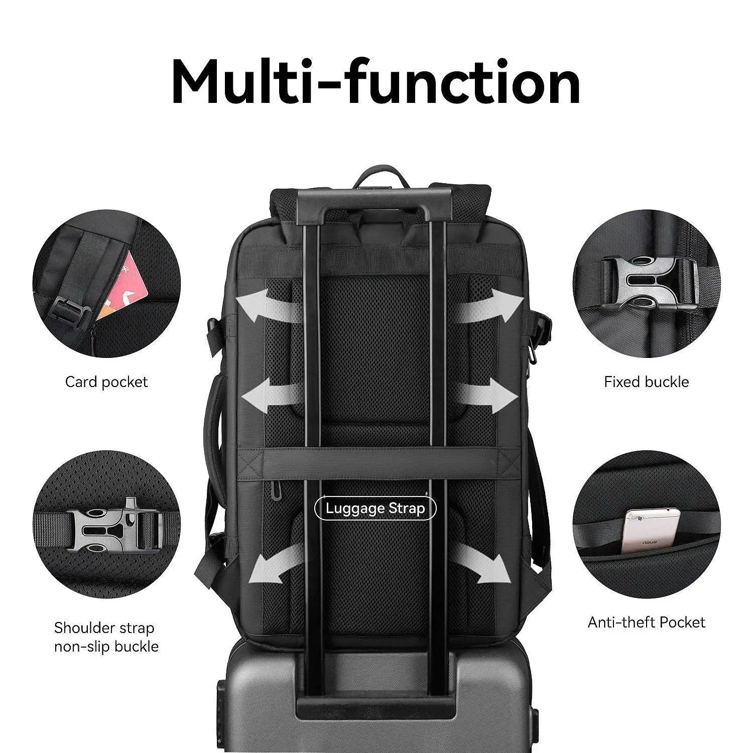 Mark Ryden 40L Backpack For Men Rucksack Fits 17 Inch Laptop