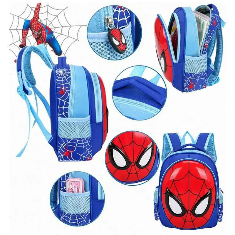 Marvel Spider Man Backpack 3D Superhero Kindergarten Bag