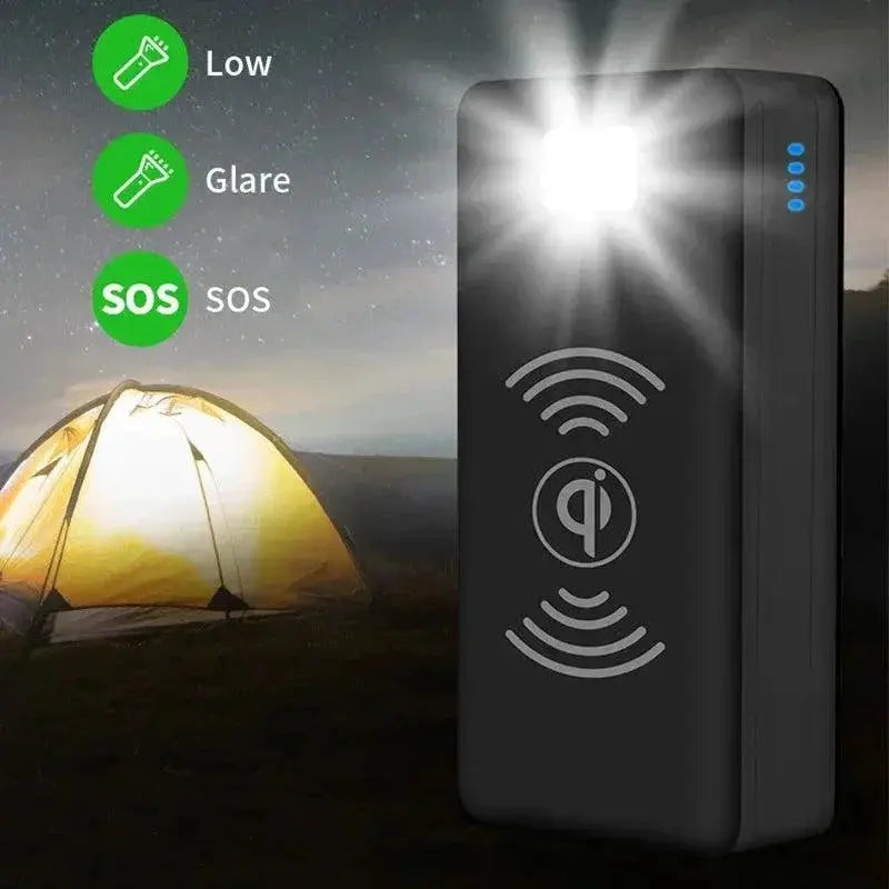 100000mAh Solar Power Bank Waterproof With Wireless Charging
