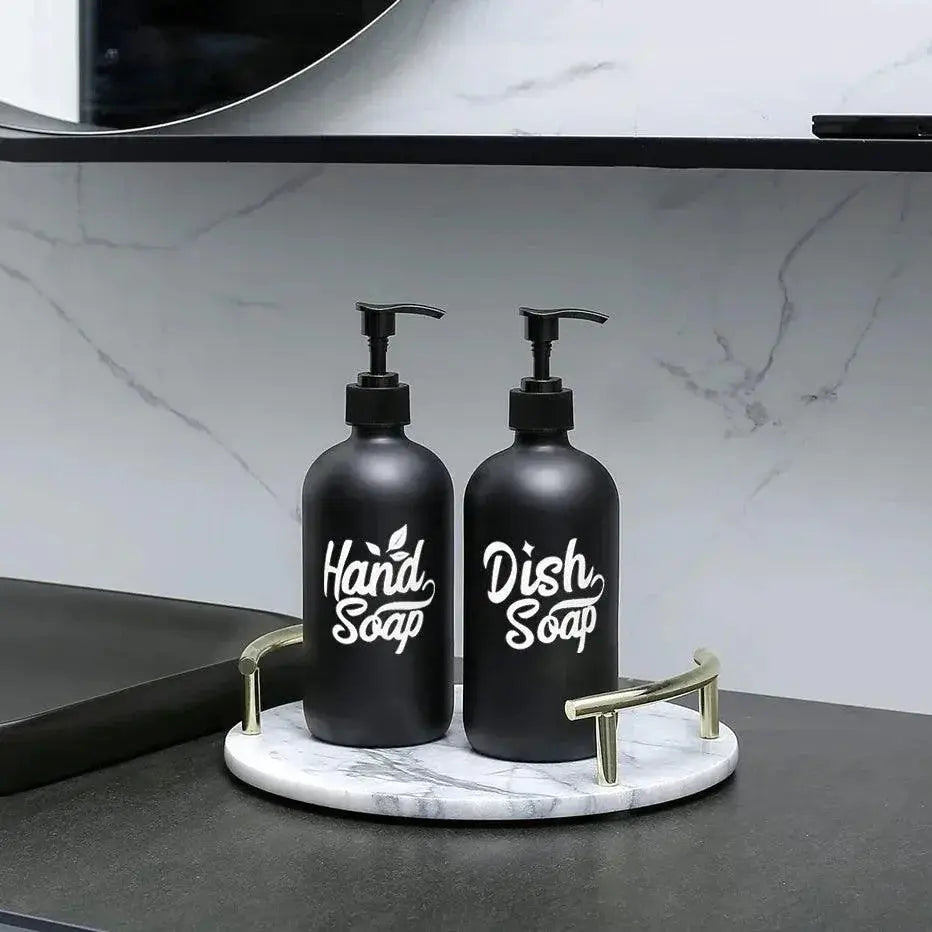 Matte Black Soap Dispenser 500ml for Kitchen and Bathroom