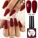 Matte Blue Purple Gel Nail Polish Kit Eco-Friendly Long-Lasting