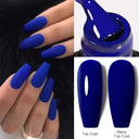 Matte Blue Purple Gel Nail Polish Kit Eco-Friendly Long-Lasting