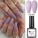 Matte Blue Purple Gel Nail Polish Kit Eco-Friendly Long-Lasting