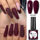 Matte Blue Purple Gel Nail Polish Kit Eco-Friendly Long-Lasting