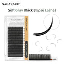 Matte Gray Black Flat Eyelash Extensions for Effortless Glam